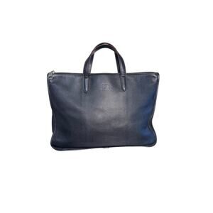Loewe Pebbled Leather Briefcase w/Dust Bag in Black